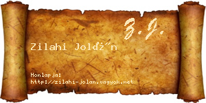 Zilahi Jolán névjegykártya