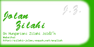 jolan zilahi business card